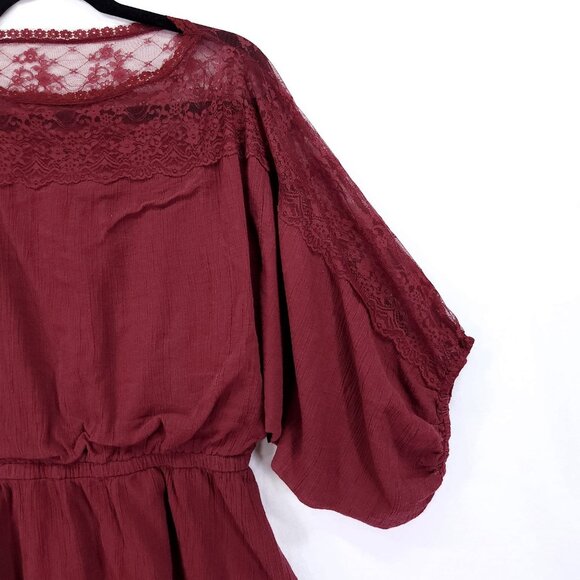 Free People Rare Vintage Leaf Tag Womens Tunic Top Size Small Lace Trim Y2K - Picture 14 of 15